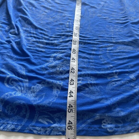 Fresh Produce Maxi Dress Women's Blue Smocked Paisley Print Size Small - Picture 6 of 11